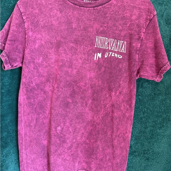 NIRVANA Purple Graphic Tee S - Picture 2 of 3
